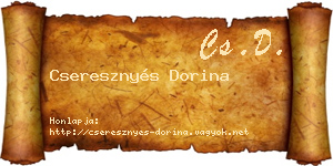 Cseresznyés Dorina névjegykártya