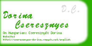 dorina cseresznyes business card